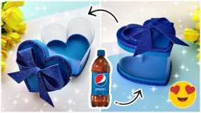 DIY HEART GIFT BOX MADE OUT OF PLASTIC BOTTLE | CHOCOLATE BOX | HANDMADE GIFT BOX IDEAS