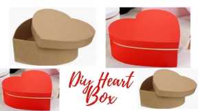 How To Make Heart Shaped Paper Gift Box Heart Box  Art and Craft Making Paper Box Diy Paper Box