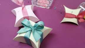 Make Easy Paper jewelry Gift Box. DIY Crafts. wrapping Ideas.