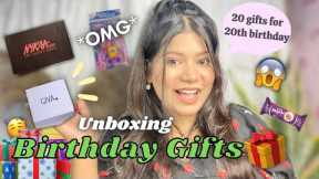 Unboxing my *Birthday* Gifts 🎁 | 20 gifts for 20th Birthday 🥳 |