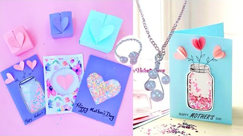 6 DIY AMAZING MOTHER'S DAY GIFT IDEAS YOU WILL LOVE - GIFT CARDS, HEART BOX and JEWELRY