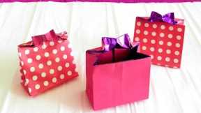 Origami Paper Bag | How To Make Paper Bags with Handles | Origami Gift Bags | Crafts With Arsha