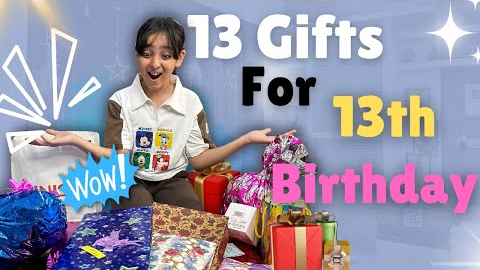 13 GIFTS for her 13th BIRTHDAY! | *Treasure hunt gift unboxing Challenge* #birthday #unboxing