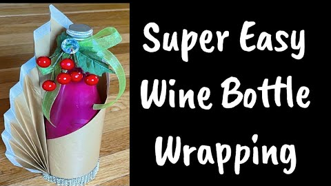 How To Gift Wrap Wine Bottle At Home Simply Easy/DIY Wine Bottle Wrapping For Christmas Gift Crafts
