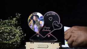 Personalized Special Heart Photo Led Acrylic Lamp With Color Changing |Myphotoprint Gift