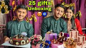 Gifted him 25 gifts on his 25th birthday ♥️🧿 Birthday Gift Unboxing 😍 couple vlog