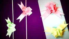 DIY Gift Bow | How to Make Pull Bow With Paper | DIY Paper Pull Bow | Gift Wrapping Bows