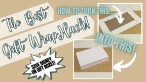 GIFT WRAP HACK - Turning a box lid into a smaller gift box