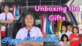 Unboxing her Gifts👨‍👩‍👧‍👧 Happy 10th Birthday Ate Fionah