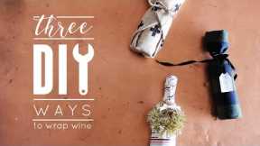 How to Gift Wrap Wine Bottles | Three DIY Ideas with 90 + Cellars