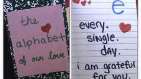 DIY Alphabet of Love Valentines day gift ideas, DIY gifts for boyfriend, Anniversary gift ideas