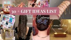 30 + Gifts Ideas List || gift guide || Trendy + Customize gifts  || gift Hampers ||#momojasminar