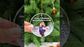 Christmas Couple The Best Decision Ever Made - Personalized Glass Ornament