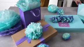 3 Impressive (but easy) Tissue Paper Gift Wrap Ideas