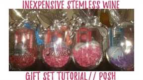 Inexpensive Stemless Wine Glass Gift Tutorial | Perfectly Posh