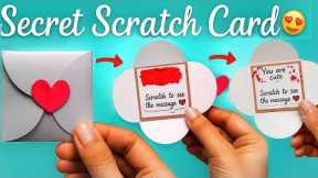 Secret Scratch Card Message Handmade Gift for Boyfriend/Bestfriend/Husband DIY Love Letter Card