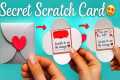 Secret Scratch Card Message Handmade