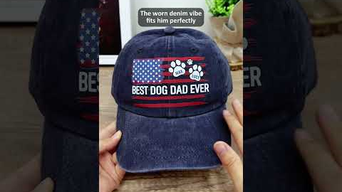 Denim cap for the best husband and dog dad #giftideas #personalized #gifts #dogdad