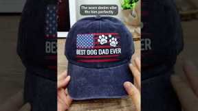 Denim cap for the best husband and dog dad #giftideas #personalized #gifts #dogdad