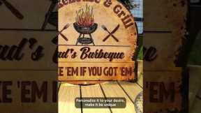 A BBQ sign fit for the grill legend himself #gifts #giftideas #metalsign #grillmaster #giftforhim