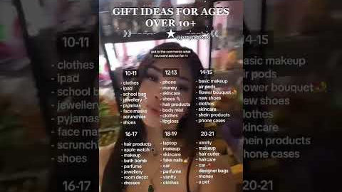 gift ideas for ages over 10+!!🎂 #lolabekka #aesthetic #tips #gift #present #age #birthday #ideas
