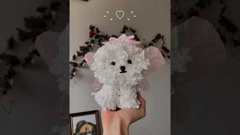 Diy flower puppy gift 🐶🐾 #diy