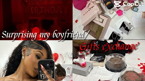 SURPRISING MY BOYFRIEND FOR HIS BIRTHDAY/ANNIVERSARY//GIFTS EXCHANGE ❤️🎁🎊🥂