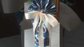 How to Wrap a Bottle 🍾#giftwrapping #giftwrappingideas  #giftwrappinghacks #diy #howto #shorts