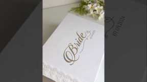 Bride box customization🤍 #customizedgifts #weddinggift #bridetobe #bride #wedding2024 #handmadgift