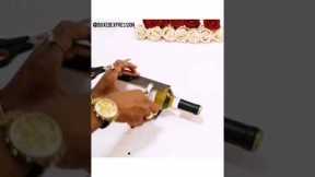 [ Bottle Wrapping Ideas] How to Gift Wrap a Bottle of Wine | Gift Wrapping tutorial #shorts #bottle