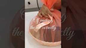 How to Tie The Perfect Net In Packing #giftwrapping #packing #trousseaupacking