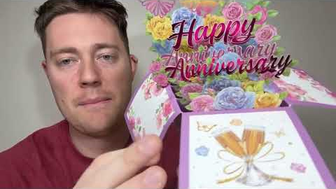 Giiffu Happy Anniversary Card, 3D Pop Up Anniversary Cards Gifts for Him, Her, Wife, Husband, Couple