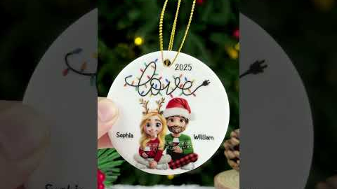This personalized ornament is a love letter from my husband 🎄 #gifts #giftideas #couple #christmas