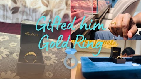 I gifted him Gold Ring on our 1st Wedding Anniversary 💍🧿| Finger Ring from Reliance Jewels |Gift