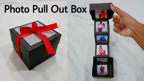 How to make cute photo pull out box | pull out photo box | DIY |