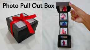 How to make cute photo pull out box | pull out photo box | DIY |