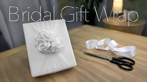 How To Wrap A Wedding Gift #giftwrapping #wedding #ribbonrose