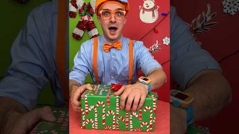 LET'S Unwrap Presents 🎁🎁 on Christmas Morning with Blippi! #blippi #shorts