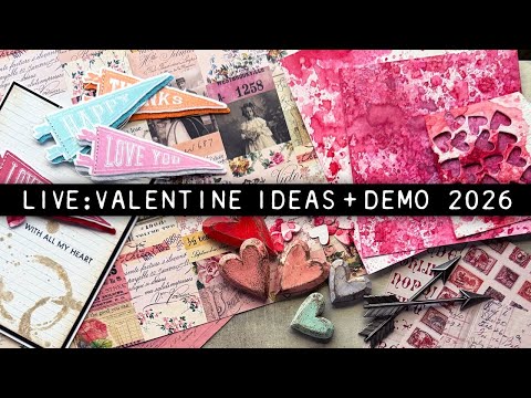 LIVE: Tim Holtz Valentine Ideas + Demo