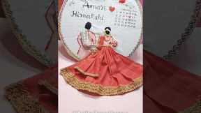 embroidery final pt. #wedding hoop gift idea  #embroidery gift #shorts #diy  #craftyvibeswithmerry