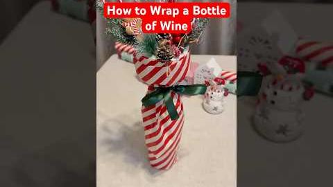 #diy #christmas #gift #giftideas #giftwrapping #wine #bottle #top #usa #reels