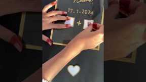 DIY Couple Thumb Print Wedding Gift Idea #weddinggift #weddinggiftsidea #giftideas #crafts #diy