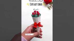 Cute Gift Ideas💗Valentine's Day Gift Ideas💗DIY Paper Bouquet💐 #shorts#valentinesday#paperflower