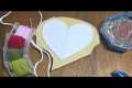 Felt heart with embroidery design /