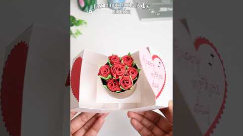 Surprise Mother's day Gift idea with JUST PAPER 💐✨ #diy