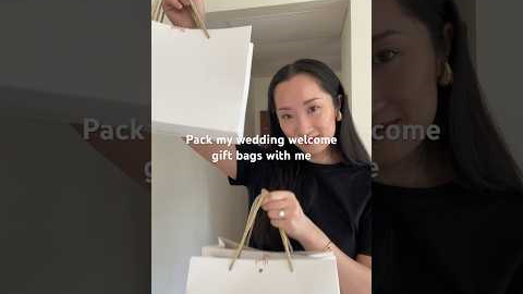 Pack my wedding welcome gift bags with me! #wedding #packwithme #weddinggiftbags