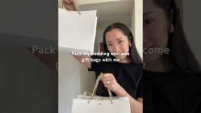 Pack my wedding welcome gift bags with me! #wedding #packwithme #weddinggiftbags