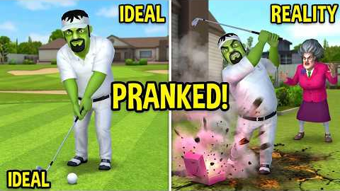 💘 Valentine’s Day Prank on the Imposter! 😆 Ruin His Golfing Skills for Miss T! | Scary Teacher 3D