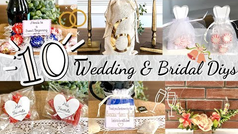 10 Dollar Tree Wedding Favor Ideas l Easy Bridal Shower Favors l Beautiful & Affordable Wedding DIYS