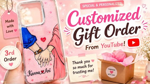 ✨ My 3rd Customized Gift Order! 💖 | Hand-Painted Couple Phone Case | Handmade Gift